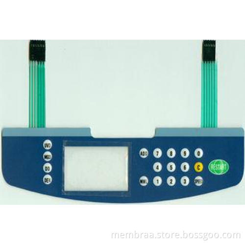 Tactile Feedback Embossed Waterproof Membrane Switch With M